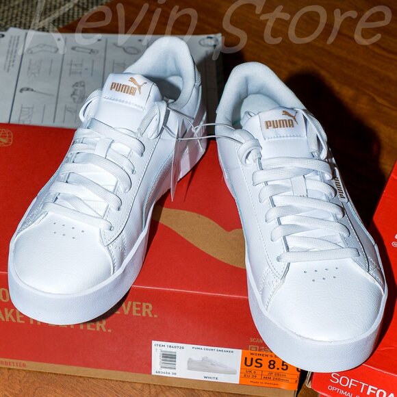 2 pairs white Puma women sneakers . Price is for 2 . - Picture 2 of 12
